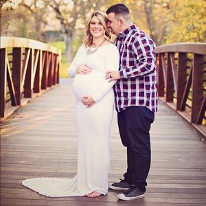 Stunning white maternity gown!